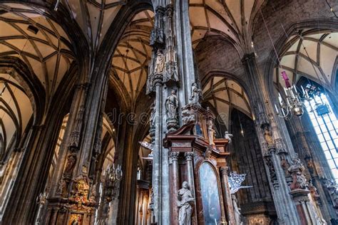 Interior of St. Stephen Cathedral Stephansdom in Stephansplatz in Vienna Austria Editorial Photo ...