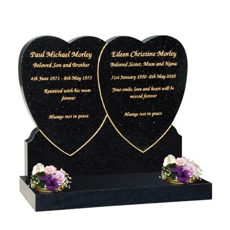 double heart headstone designs - musicpopartillustration