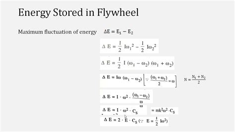 Energy Stored in Flywheel derivation | Theory of machines - YouTube