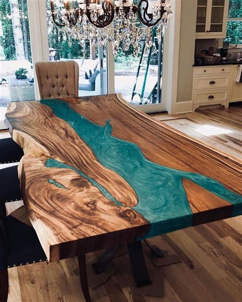 Golden Acacia River Table! By @aspenswoodworks | Wood resin table, Wood ...