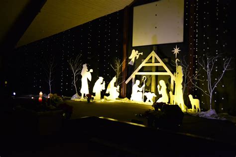 Styrofoam Manger Scene | Church Stage Design Ideas