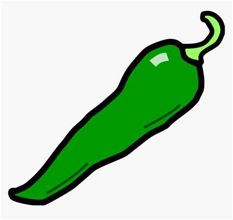 Chili Green Hd Image Clipart - Green Chili Pepper Clipart, HD Png Download - kindpng