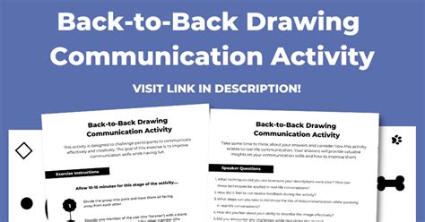 Back-to-Back Drawing Communication Activity (Worksheet) | Mentally Fit Pro