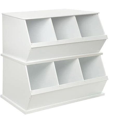 Badger Basket Three Bin Stackable Storage Cubby - White - Walmart.com | Cubby storage, Laundry ...