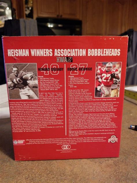 OHIO STATE HEISMAN WINNERS ASSO HOWARD CASSADY AND EDDIE GEORGE BOBBLEHEADS 2000 | eBay