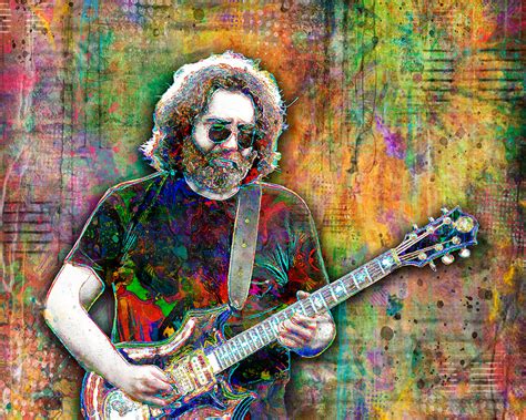 Jerry Garcia Poster, Jerry Garcia Portrait Gift, Grateful Dead Tie Dye – McQDesign