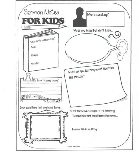 Kid’s Sermon Sheets and Colouring Pages – Christian Reformed Church of Sutherland Shire