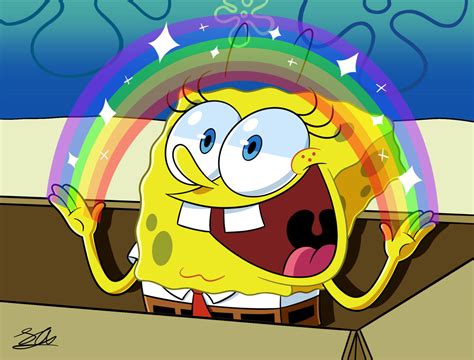 SpongeBob Imagination Meme Redraw by Fancatstic on DeviantArt