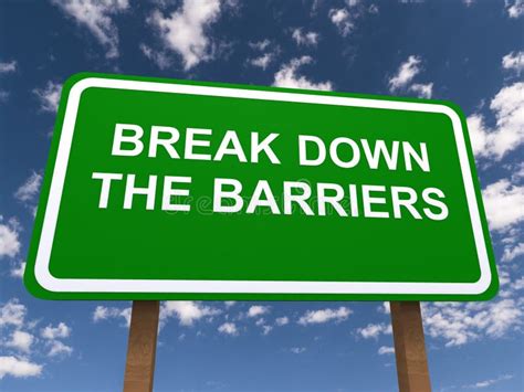 Break down the barriers stock illustration. Illustration of progressing - 48521409