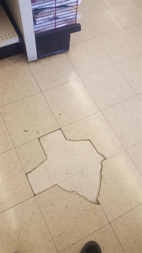 These broken floor tiles kinda look like the State of Texas... : r ...