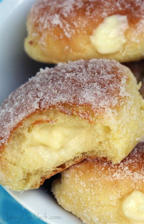 Custard Filled Pączki, Homemade Custard Donuts | Jenny Can Cook ...