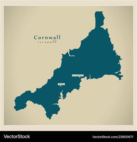 Detailed Map Of Cornwall England