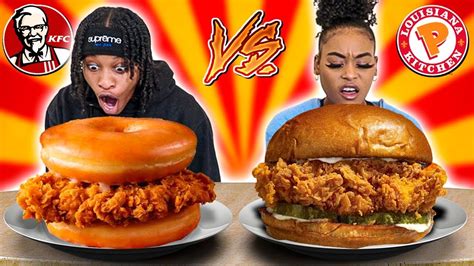 POPEYES VS KFC FOOD CHALLENGE - YouTube