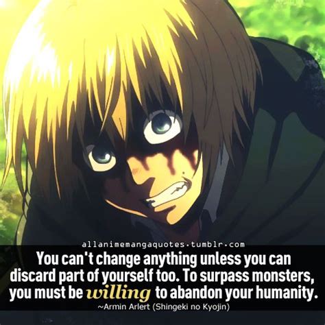 Armin Arlert | Manga quotes, Anime quotes, Attack on titan