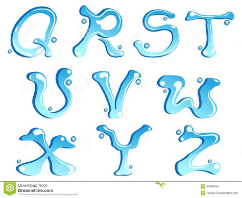 17 Water Alphabet Font Letters That Look Like Images - Free Water Fonts, Alphabet Font That ...