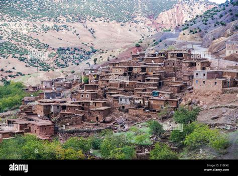 Berber village in the Ourika Valley in the High Atlas Mountains Stock Photo: 69467650 - Alamy