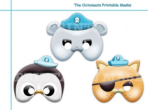 Printable masks, Birthday props, Octonauts