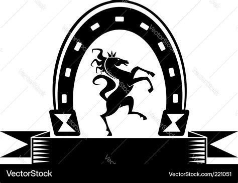 Horseshoe lucky symbol Royalty Free Vector Image