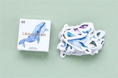 Whale Sticker Set (45 Stickers) – Ice Cream Cake