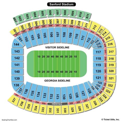 sanford stadium seating map | Brokeasshome.com