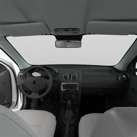 Dacia Logan with HQ interior 2008 3D model - Vehicles on Hum3D