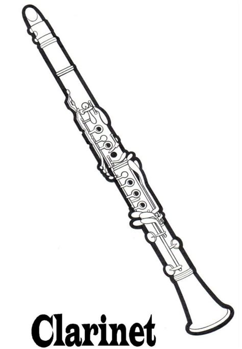 Clarinet Coloring Page