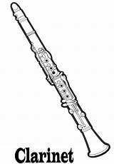 Clarinet Coloring Page sketch template