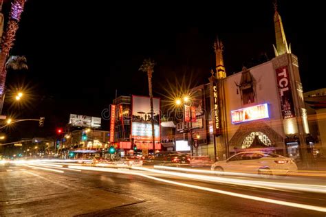 Hollywood Boulevard Nightlife, in the Best Light. Editorial Photo ...