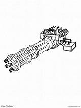 Nice Machine Gun coloring Page sketch template