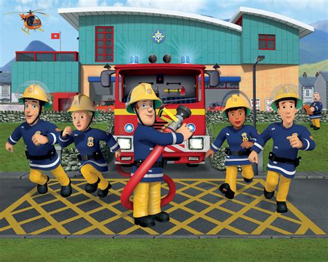 Fireman Sam Bedroom Wall Mural 10ft x 8ft | Walltastic