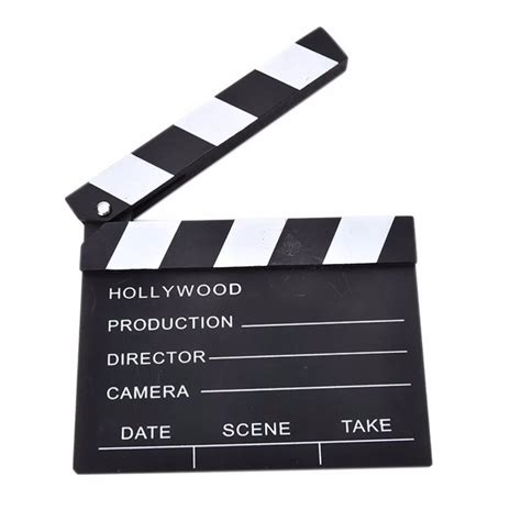 1Pcs Cute Classical Director Video Clapper Board Scene Clapperboard TV Movie Film Cut Prop ...