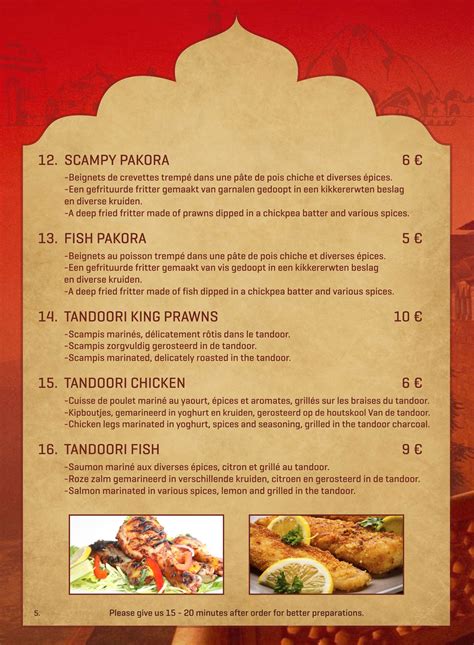 Menus | Namaste Indian Restaurant