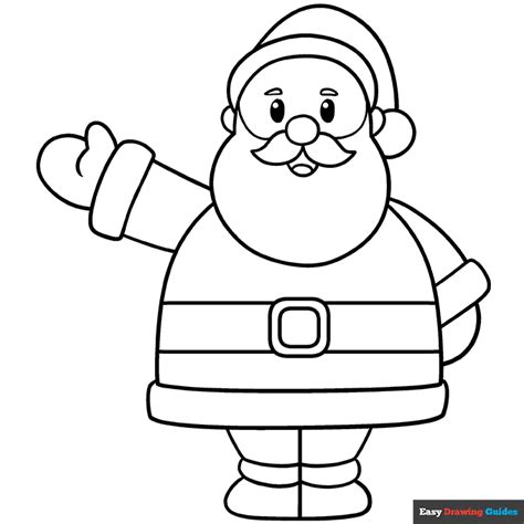 Santa Claus Coloring Page | Easy Drawing Guides