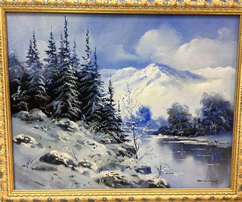 Oil Painting Winter Landscape Original Picture Painter Nature - Etsy