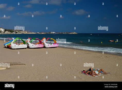 Villajoyosa Beach in Alicante, Community of Valencia Stock Photo - Alamy