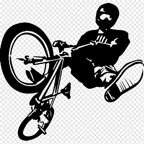 Person ride on bike illustration, BMX T-shirt Bicycle Sticker Ornament, bmx, bicycle Frame ...