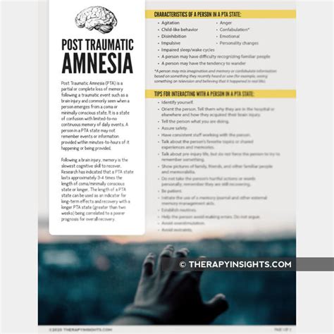 Post Traumatic Amnesia – Therapy Insights