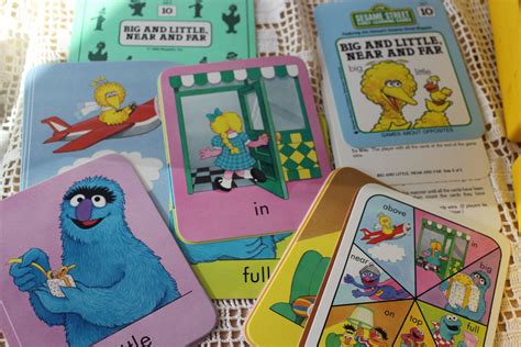 Sesame Street, Early Learning Games, Box of Games, Cards, Sets, Yellow ...