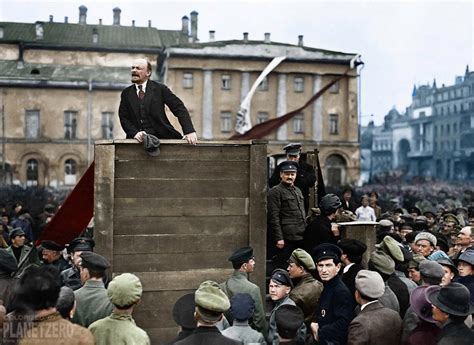 Vladimir Lenin during the October Revolution, 1917 : r/europe