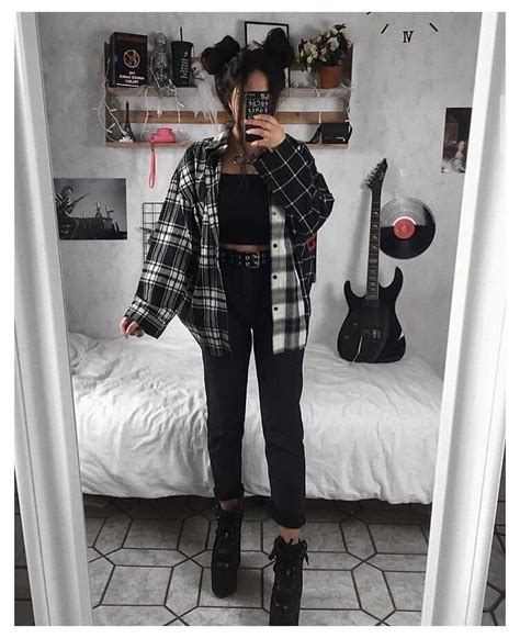 #aesthetic #clothes #black #girl #rock #fashion #grunge #grungeaesthetic #grungefashion #clothes ...