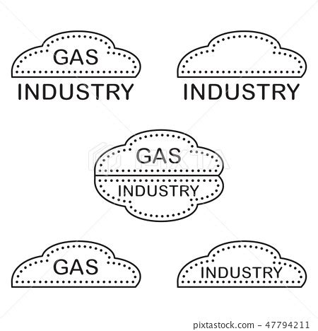 Label, stickers, logos of the gas industry - Stock Illustration [47794211] - PIXTA