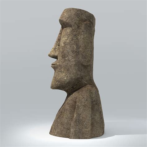 3d easter island moai statue model