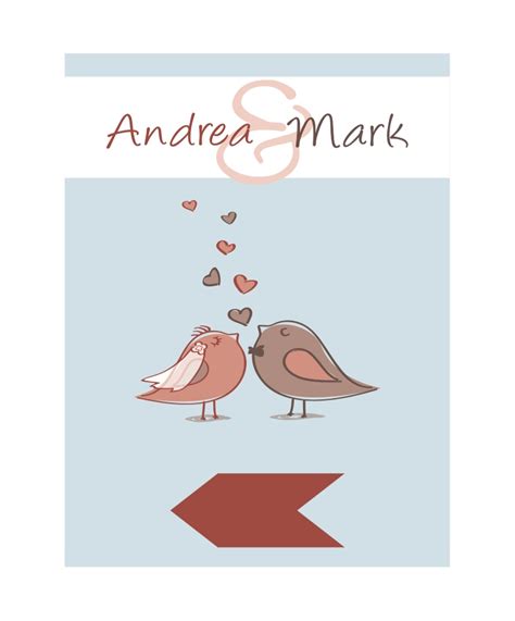 Portrait Wedding Directional Signs | Adva