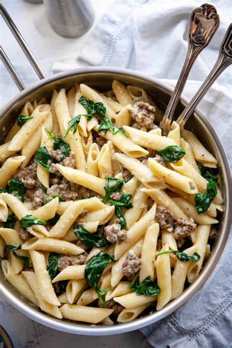 Creamy Italian Sausage Pasta | Foodtasia