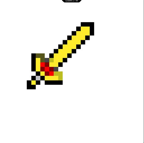 my first pixel art that is a gold bradsword. i used a bad program and i ...