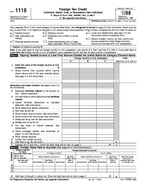 1998 Form 1116 Irs - Fill and Sign Printable Template Online