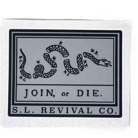 Join or Die Flag Sticker – SL Revival Co.