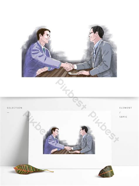 Business Men Shaking Hands Vector PNG Images | AI Free Download - Pikbest