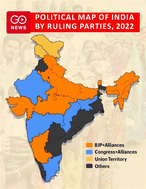 India Map With Bjp States - Elysia MiofMela