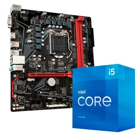 Kit Processador Intel Core i5-11400 11ª Geração, Cache 12MB, 2.6 GHz (4.4GHz Turbo) + Placa-Mãe ...